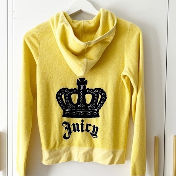 Juicy Couture Sweaters - Y2K Baby Yellow Vintage Juicy Couture Zip-Up